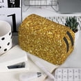thumbnail image 6 of Hirioo Gold Glitter for Large Grid Mesh Pencil Case with Zipper Stationery Organizer Case, 6 of 7