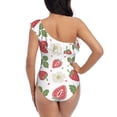 thumbnail image 5 of Sikiie Strawberry Print Women One Piece Swimsuits Tummy Control One Shoulder Bathing Suits Ruffle Swimwear, From S to XXL-Medium, 5 of 6