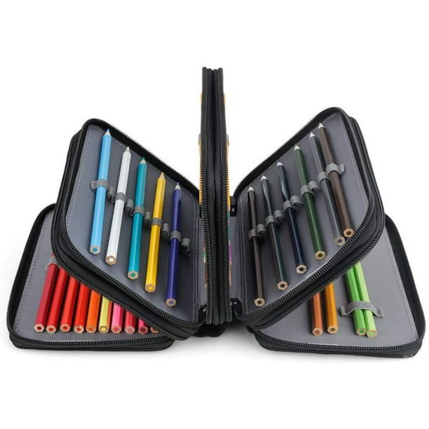 72 Fentes Trousse, Sac à Crayons Super Pliage Grande Capacité