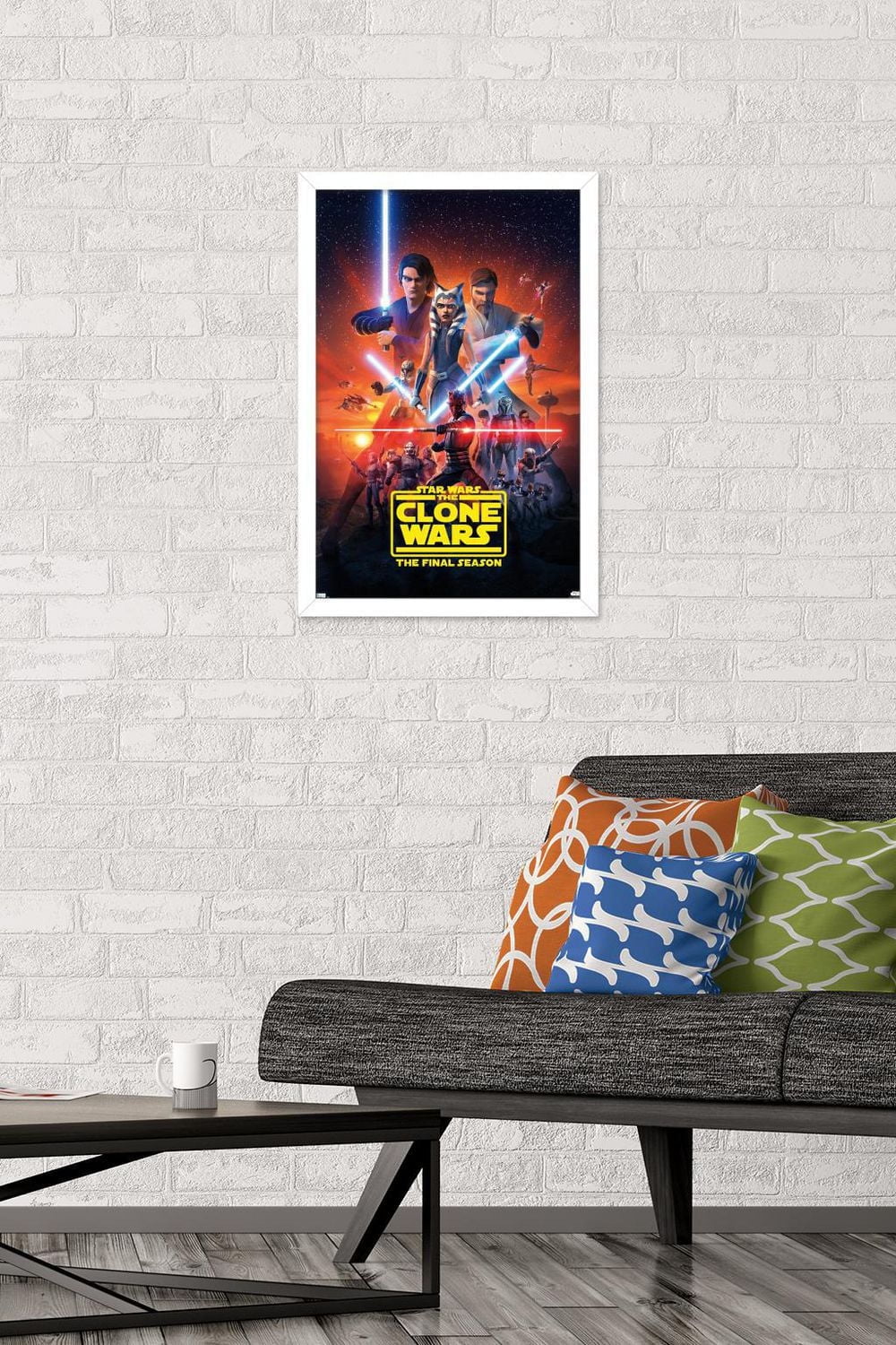 Star Wars: The Clone Wars - Season 7 Key Art Wall Poster with Push Pins, 14.725" x 22.375"