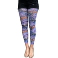 thumbnail image 2 of Purple Opaque Patterned Footless Tights Street Art for Women Malka Chic, 2 of 5