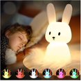 thumbnail image 3 of ZHAOCHENG ConejoLuz NocturnaBabyTouch7Colors|USBRecargableSe Puede ProgramarLuz NocturnaNiñoDecoLámparaParaDecoraciónNavidadDormitorioNiñoRegaloCumpleaños, 3 of 5