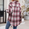 thumbnail image 3 of Veste Chemise à Carreaux Décontractée Mode Automne pour Femmes, 3 of 6
