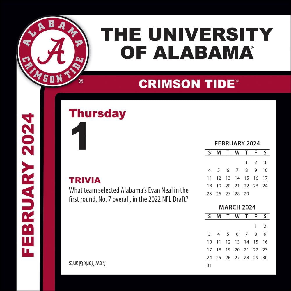 Turner Licensing, Alabama Crimson Tide 2024 Desk Calendar