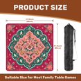 thumbnail image 5 of Mahjong Mat 31.5" x 31.5" Floral Bird Pink Green Non-Slip Noise Reduction Mahjong Tiles Table Cover for Dominoes Poker Card Board and Tile Games, 5 of 8