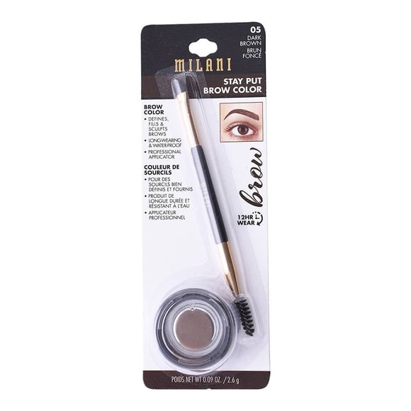 Delineador de cejas Milani stay put brow café oscuro 2.6 g