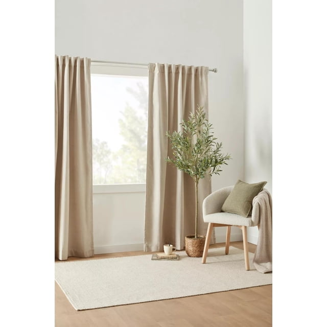 Bouclair Rideau Occultant Adrie Couleur Avoine 54x84 Po (137x213 cm)