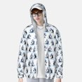 thumbnail image 2 of Fotbe Skiing Penguin Funny Chaqueta con Protección Solar UPF 50+ para Hombre y Mujer, Camisa con Capucha y Bolsillos-Large, 2 of 7