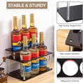 thumbnail image 4 of RUISINERY 2 Tiers Black Acrylic Coffee Rack Organiser Holds 6 Bottles For Kitchen Countertop Condiments Storage Stand, 4 of 8