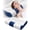 Blue, variant on Ergonomic Cervical Pillow, Goose Down Filling, Enhanced Sleep Support, Comfortable Neck Alignment, Quality Materials, Breathable Fabric Cover, Design, Orthopedic Contour Shape