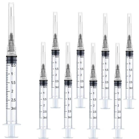 Utensilios de laboratorio Sirulken Luer Lock, 3 ml, 22 g, 25 mm, 50 unidades