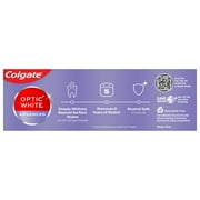 Colgate Optic White Advanced Hydrogen Peroxide Whitening Toothpaste, Mint, 3.2 oz Tube