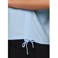 thumbnail image 5 of RBX Active Women's Ruched Side Tie Textured Cotton-Blend T-Shirt, 5 of 5