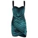 thumbnail image 1 of Falda sexy sin mangas con tirantes halter para mujer, mini fiesta plisada elegante y elegante, verde, L, 1 of 7