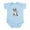 Sky Blue, variant on - Boston Terrier Rose Infant Bodysuit - Baby Light Bodysuit, Size Newborn - 24 Months