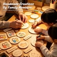 thumbnail image 6 of 50Pcs 4in Wood Piece Natural Wood Slice Unfinished Wood for DIY Crafts Home Decoration Painting Coloring Staining Cup Mat Party Favors, 6 of 11