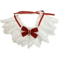 thumbnail image 5 of Pet Collar Romantic Bowknot Cat Lace Collar with Adjustable Straps Stylish Lace Mesh Dog Bib Pet Supply, 5 of 8