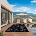 thumbnail image 3 of Farmhouse Country Outdoor Rug for Patio/Deck/Porch, Non-Slip Large Area Rug 5 x 8 Ft, Vintage Black French Garden Horse Swan Indoor Outdoor Rugs Washable Area Rugs, Camping Rug Carpet Runner, 3 of 8