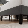 thumbnail image 5 of Amolife Full Size Upholstered Platform Bed Frame with Fabric Diamond Deluxe Wingback Headboard, Light Grey, 5 of 9