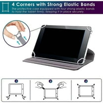 QHUDLV Universal Leather Case Cover Flip Stand - Wallet for 7-Inch Tablets