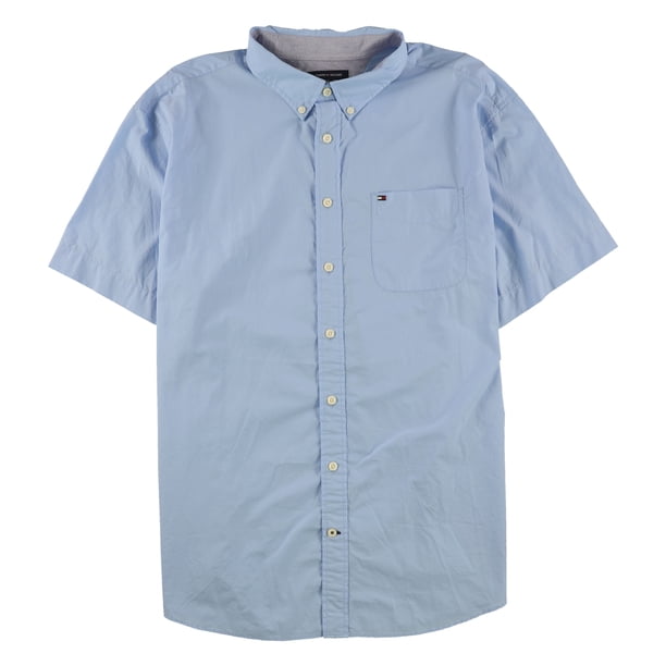 Tommy Hilfiger Maxwell SS - Camisa con botones para hombre, color azul, XXX-Large