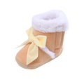 thumbnail image 6 of URMAGIC 0-18M Newborn Baby Girls Boots Winter Infant Soft Sole Anti-Slip Shoes Toddler Solid Bowknot Snow Warm Boots, 6 of 10