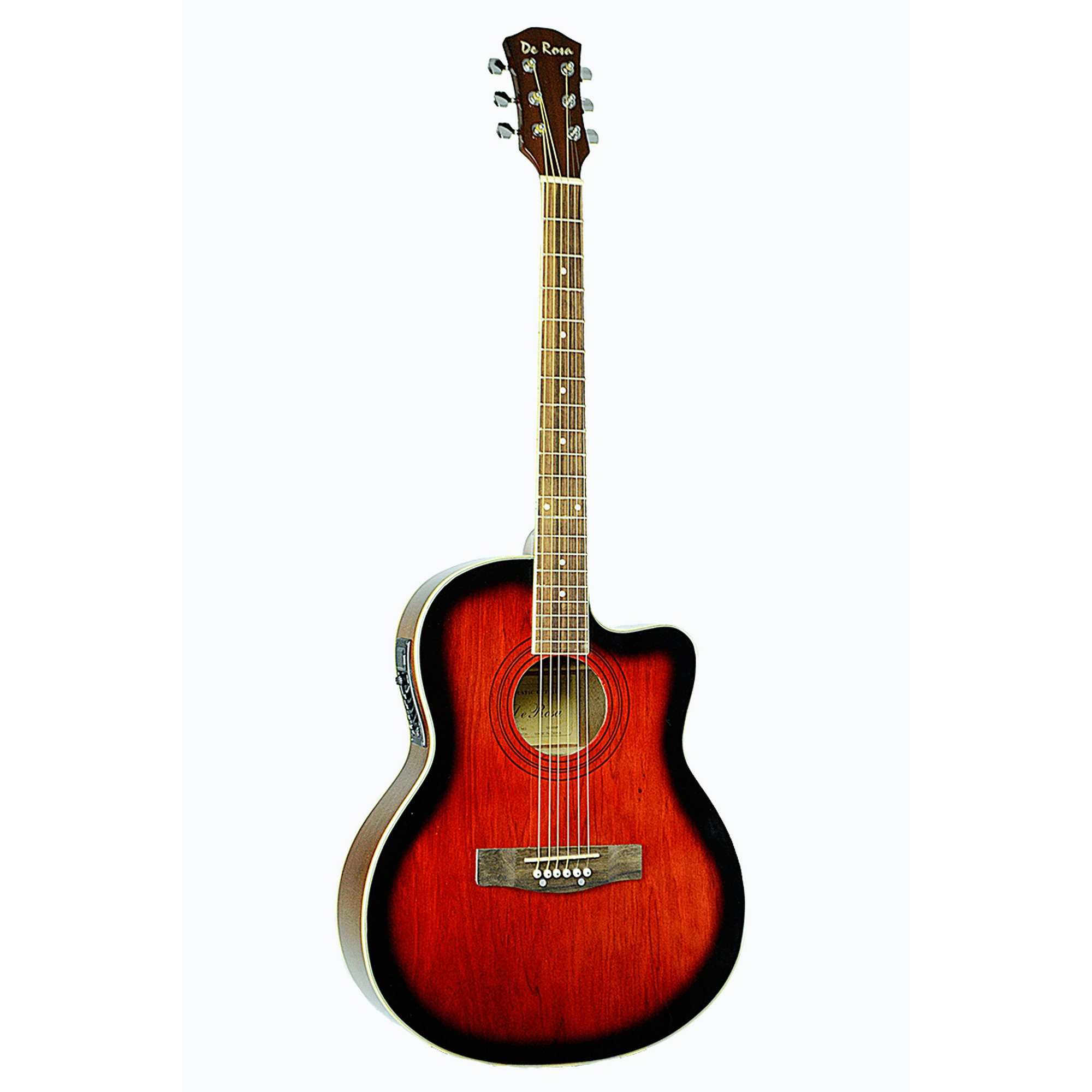 De Rosa USA Guitare Acoustique Electrique Coupe Corps Mince Walmart