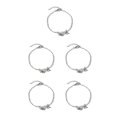 thumbnail image 2 of Jumpingount Anklets Stylish Silver Alloy Leaf Foot Valentines Jewelry Trendy Universal Gifts Bracelets Day Chains for Women Teen Girls Plata 5piezas Jumpingount CBP253012, 2 of 4