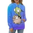 thumbnail image 4 of Invader Zim Hoodie Unisex 3d Novelty Hoodies Graphic Hoodies Pullover Sweatshirts For Men Women Teen S, 4 of 7