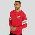 thumbnail image 4 of Men's Darius Rucker Collection by Fanatics Scarlet Ohio State Buckeyes Waffle-Knit Raglan Long Sleeve Henley T-Shirt, 4 of 6