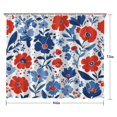 thumbnail image 5 of Pioneer Flower Floral Print Pattern Shower Curtain 84"x72" ,Bathroom Decorative Shower Curtains Set with 12 Hooks,Modern Waterproof Washable Shower Curtain, 5 of 6