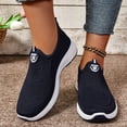 thumbnail image 6 of YHAJDS Women Slip On Wedge Flats Plus Size Solid Color Knit Mesh Breathable Daily Work Outdoor Shoes, 6 of 9