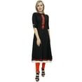 thumbnail image 4 of Atasi A-Line Kurti Black Salwar Kameez Straight Suit Set With Dupatta Dress - 12, 4 of 9