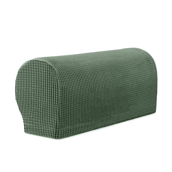 XmhyTop Spandex Armrest Covers for Recliners, Chairs, Sofas and Armchairs - Versatile Slipcovers 2Pcs-Green