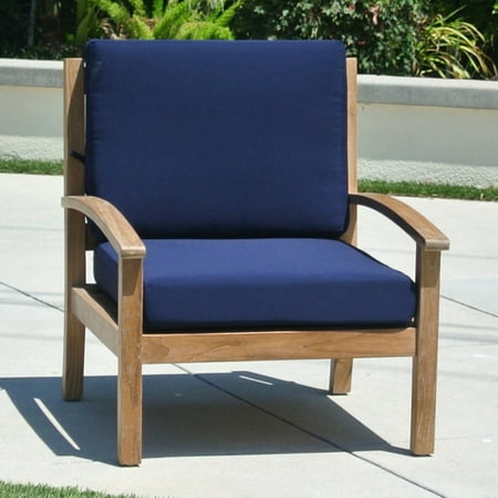 Willow Creek Designs Huntington Teak Club Chair with Sunbrella Cushion