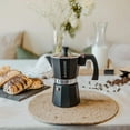 thumbnail image 2 of Grosche Milano Cafetière Espresso 6 Tasses avec Mousseur, Noire, 2 of 6