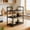Black-M/BKM, variant on Rolling Storage Cart Multi Layer Bathroom Kitchen Rack with 360 Degree Wheels Utility Shelf for Toiletries Towels Snacks Laundry Closet Pantry Dorm Room Garage Home Organization Storage Rack