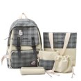 thumbnail image 1 of Girls School Backpack Set Nylon 5PCS Casual Elementary Bookbag Campus Backpack, 1 of 10