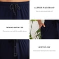 thumbnail image 3 of Vulcanodon Mens Pajama Pants Cotton Lightweight Sleep Lounge Pants PJ Bottoms with Pockets and Button Fly, 3 of 7