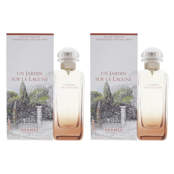 Un Jardin Sur La Lagune de Hermes para unisex - EDT en aerosol de 3,3 oz - Paquete de 2