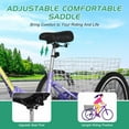 thumbnail image 3 of NAIZEA Adult Folding Tricycle 7-Speed, 20/24/26-Inch Three Wheel Cruiser Bike with Cargo Basket, Foldable Tricycle for Adults, Women, Men, Seniors, Teenagers, 3 of 7