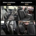 thumbnail image 4 of JIAMAOXIN 2pcs Car Seat Covers Front Set with Waterproof Leather,Airbag Compatible Automotive Vehicle Cushion Cover Universal fit for Most Cars (Black), 4 of 5