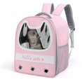 thumbnail image 2 of Mochila Space Pet Capsule para gatos pequeños y medianos, cachorro, transparente, transpirable, resistente al calor, para viajes, senderismo, camping (rosa), 2 of 5