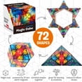 thumbnail image 3 of 3D Changeable Magnetic Magic Cube, Shape Shifting Box Fidget Toy (Galactic Blue Version), 3 of 3