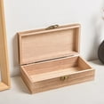 thumbnail image 5 of HARFELL Retro Jewelry Box Desktop Natural Wood Clamshell Storage Decoration Wooden, 5 of 5