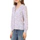 thumbnail image 4 of INSPIRAR CHIC Camisas de Manga Larga Impresas de los Años 50 para Mujeres con Lunares en Forma de Corazón L Blanca, 4 of 7