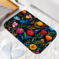 thumbnail image 6 of 1pc Colorful Flowers Pattern Absorbent Non-Slip Bathroom Thickened Flannel Rug Decor,Soft,Quick Drying,Suitable For Indoor/outdoor Use,Bathrooms,Bedrooms,Kitchens,Terrace,Laundry Rooms,16"x24", 6 of 9