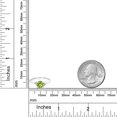thumbnail image 3 of Gem Stone King Round Green Peridot White Diamond 0.89 Ct 10K White Gold Ring, 3 of 3
