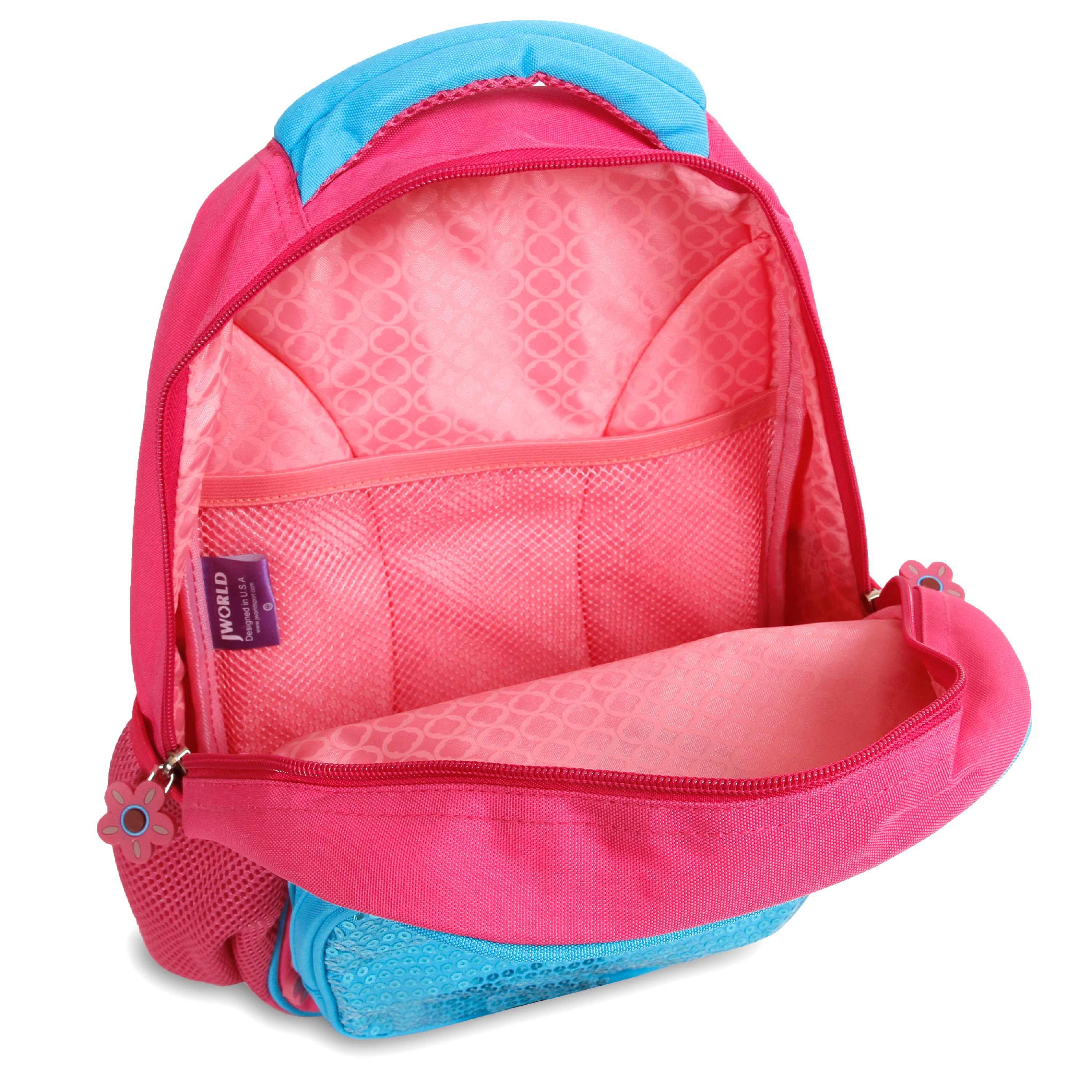 J World New York Sprinkle Kids’ Backpack - Front Utility Pocket, Adjustable Straps, Air Mesh Back - 14x9.6x4.7 Inches