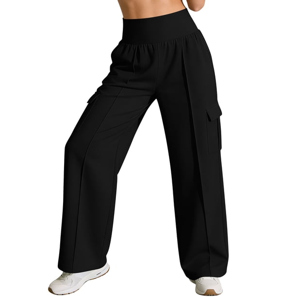 Pantalones Estirables con Bolsillos para Mujeres Bolsillos de Color Sólido Leggings Pantalones Recortados para Mujer Leggings con Bolsillo